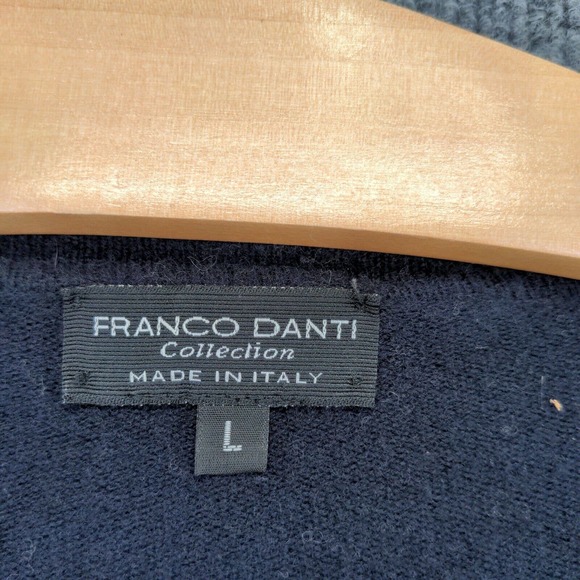 Franco Danti Cardigan Sweater Men's Multicolor Large Long Sleeve Wool Made Italy - Picture 8 of 12
